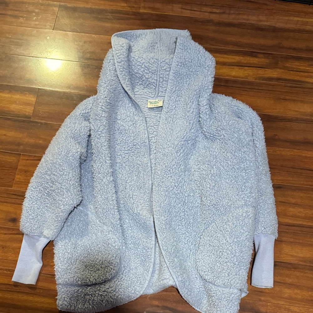 Light Blue Cozy Women's Hooded Sweater